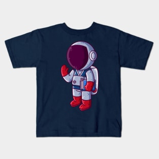 Cute Astronaut Student Cartoon Kids T-Shirt